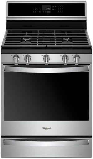 Stainless steel Whirlpool gas range