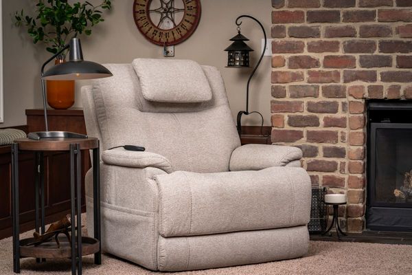 Flexsteel Zecliner M1 Dove Power Sleep Recliner with Power Headrest and Lumbar