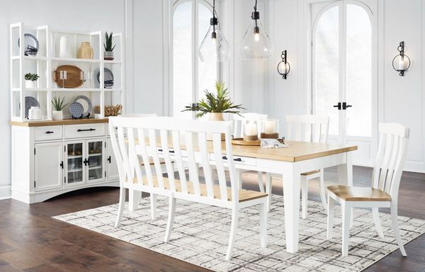 6 Piece Ashbryn Dining set w/bench