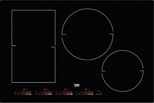 black glass Beko induction cooktop product image