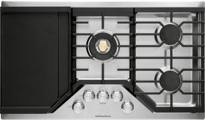 Monogram 36" Stainless Steel Deep-Recessed Natural Gas Cooktop