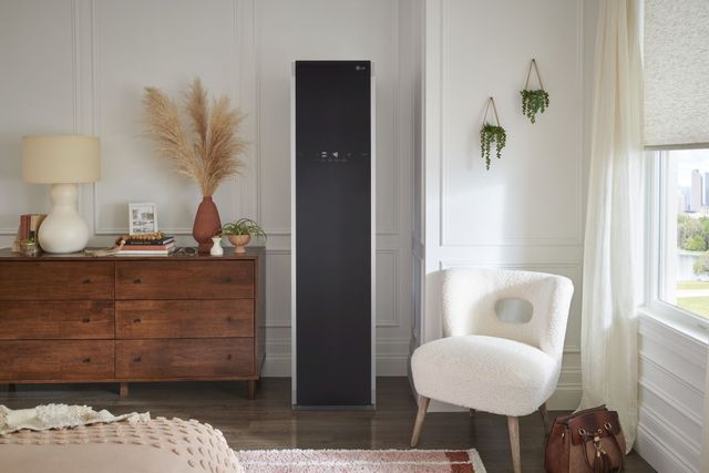 front view of an LG Styler in a modern living space
