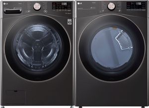 LG Black Stainless Steel Front Load Laundry Pair
