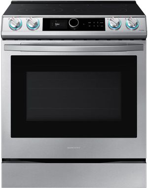 Samsung 30" Fingerprint Resistant Stainless Steel Slide-In Electric Range Model #: NE63T8711SS