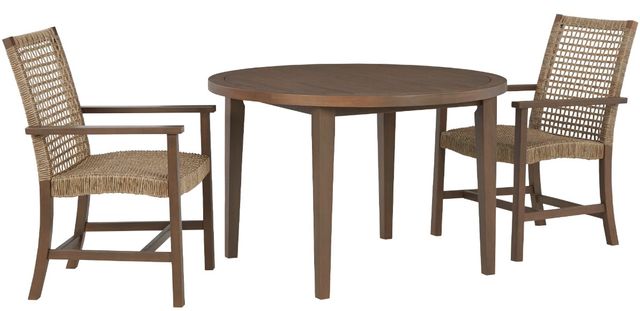 Germalia 3-Piece Brown Outdoor Dining Set