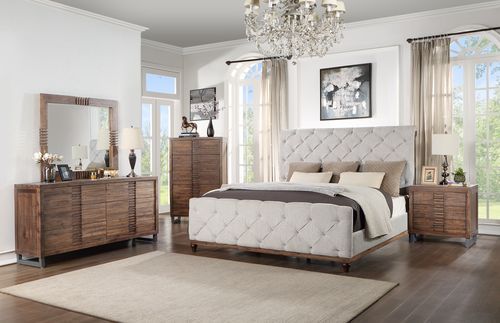 ACME Furniture Andria Light Gray California King Bed