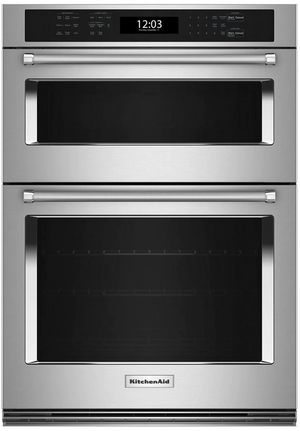 KitchenAid 30" PrintShield Stainless Steel Oven/Microwave Combo Electric Wall Oven