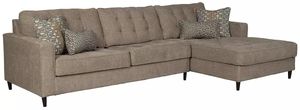 front view of the Signature Design by Ashley® Flintshire 2-Piece Auburn Sectional with Chaise