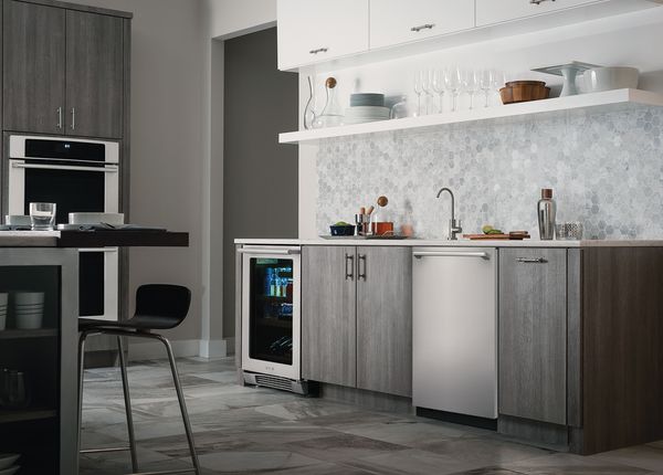 Kitchen Featuring Electrolux 24" Stainless Steel Top Control Built In Dishwasher