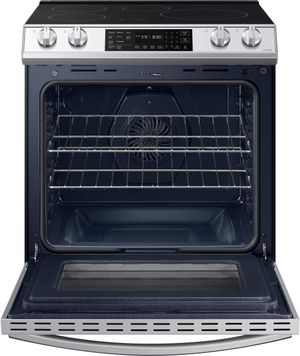 Samsung 30" White Glass Slide In Induction Range