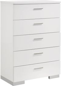 front view of the white Glossy Chest