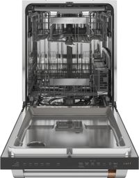 front view of the inside of a Café™ 24" Stainless Steel Built In Dishwasher