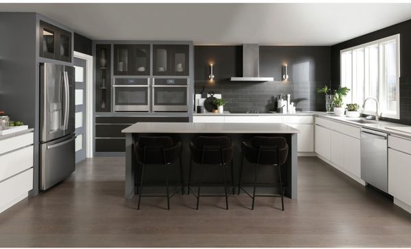 Kitchen Featuring GE Profile Appliances