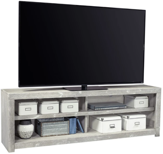 white media console