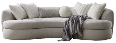 front view of the Curves Sofa, a natural shaped stationary sofa