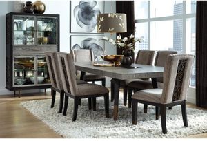 view of the Ryker 7-Pc Dining Set in a modern dining room