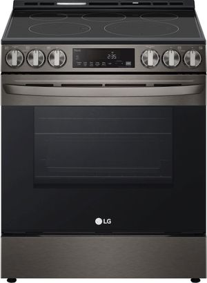 LG 30" PrintProof™ Black Stainless Steel Slide In Electric Range