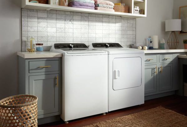 Laundry Room Featuring a  Whirlpool® 4.7 Cu. Ft. White Top Load Washer