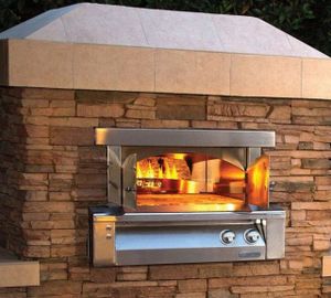 front view of the Alfresco™ 30" Pizza Oven For Built-In Installations-Stainless Steel