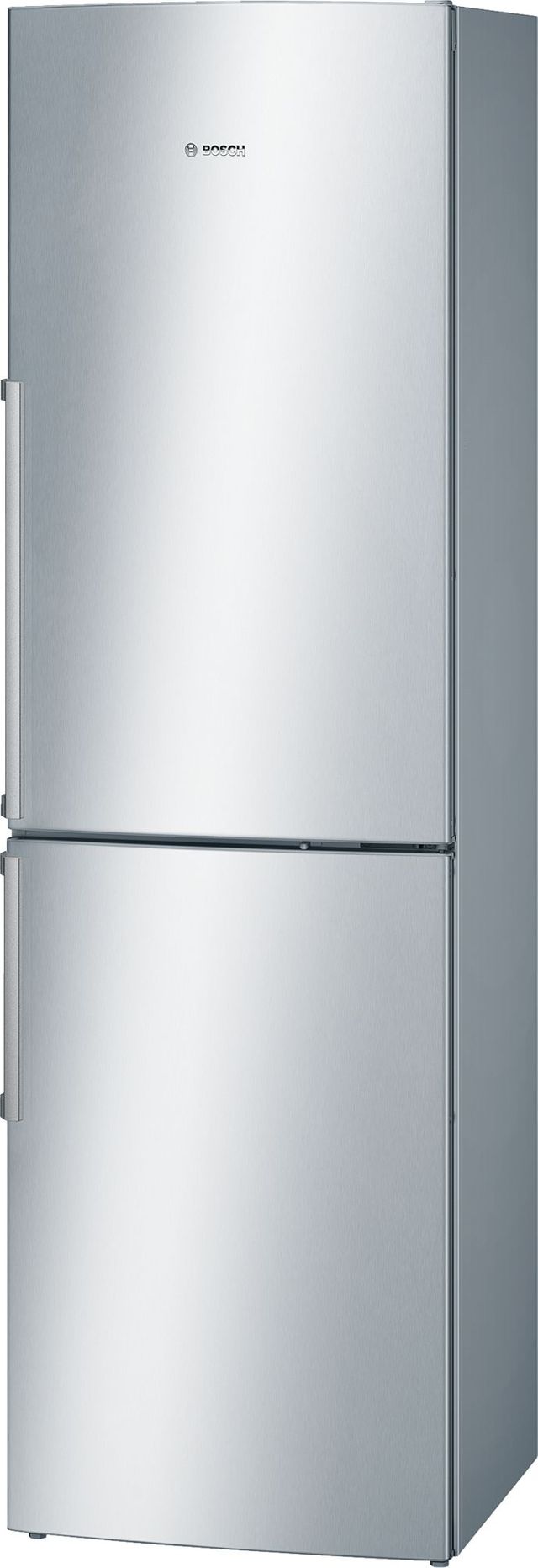 Stainless steel Bosch bottom freezer refrigerator
