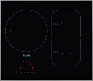 top view of the Miele 24" Black Induction Cooktop