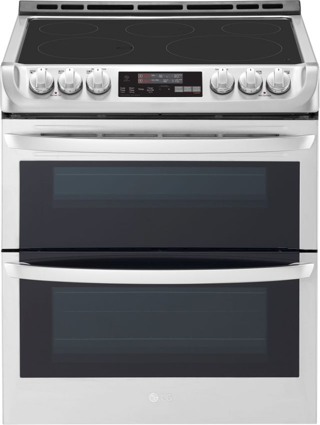 Stainless steel LG double oven electric range