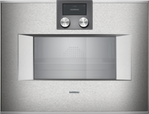 front view of the Gaggenau 400 Series 24" Stainless Steel Single Electric Combi-Steam Oven