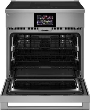 Monogram 30” Stainless Steel Slide In Induction Range Door Open