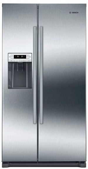 Bosch 300 Series 20.2 Cu. Ft. Stainless Steel Counter Depth Side By Side Refrigerator 