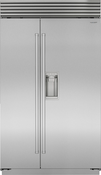 Sub-Zero® Classic Series 28.4 Cu. Ft. Stainless Steel Side-by-Side Refrigerator front view