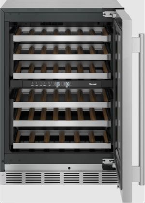 Interior of a Thermador built in wine cooler