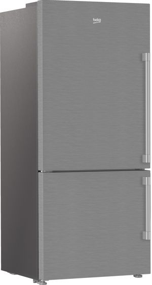 Beko 16.1 Cu. Ft. Fingerprint Free Stainless Steel Counter Depth Bottom Freezer Refrigerator