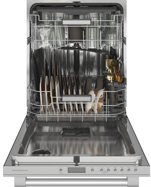 Monogram Statement 24" Stainless Steel Built-In Dishwasher Door Open