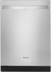 front view of the Whirlpool® 24" Fingerprint Resistant Stainless Steel Built In Dishwasher