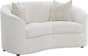 front view of the Coaster® Rainn Latte Loveseat