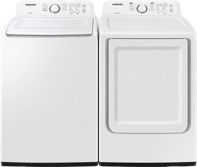 front view of a Samsung White Laundry Pair 