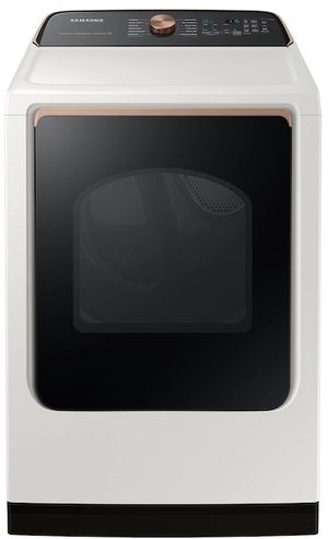 front view of the Samsung 7.4 Cu. Ft. Ivory Electric Dryer