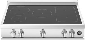 front view of the Bertazzoni Master Series 36" Stainless Steel Induction Rangetop