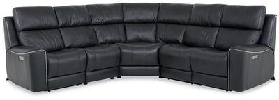 Palliser Hastings Black Leather Sectional