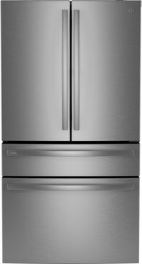 front view of the GE Profile™ 28.7 Cu. Ft. Fingerprint Resistant Stainless Steel French Door Refrigerator