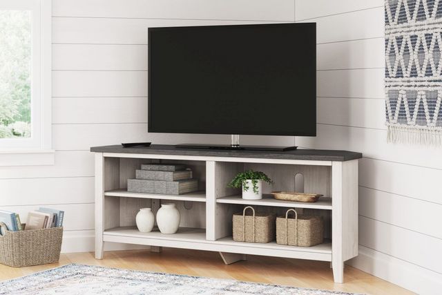 The Signature Design by Ashley Dorrinson collection corner TV stand