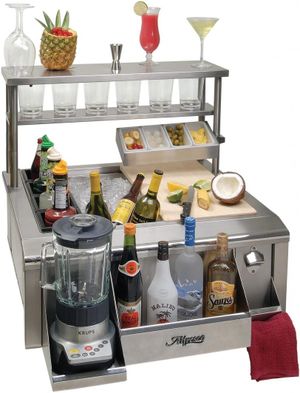 front view of the Alfresco™ Bartending Package for 30"Sink-Stainless Steel
