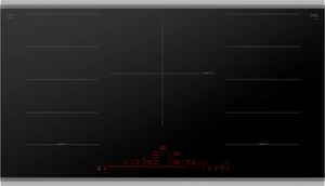 top view of the Bosch Benchmark® 36" Black/Stainless Steel Induction Cooktop