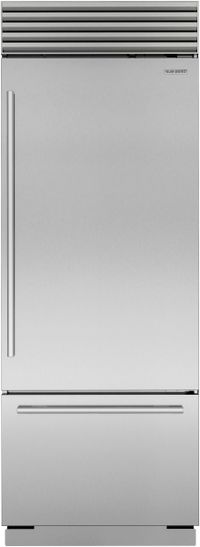 front view of the Sub-Zero® Classic Series 30 in. 17.0 Cu. Ft. Stainless Steel Built In Bottom Freezer Refrigerator