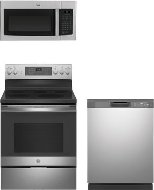 GE 3 Piece Stainless Steel Kitchen Package