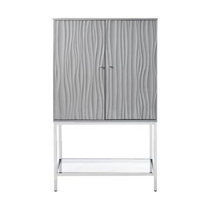 front view of the Angels 2 Door Cabinet (Grey)