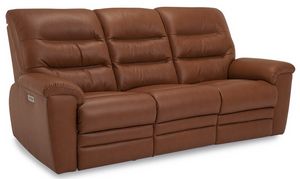 front left view of the Palliser® Furniture Customizable Keiran Power Reclining Sofa with Power Headrest