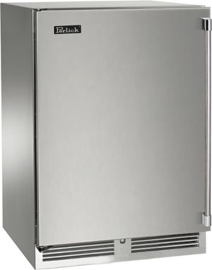 front view of the Perlick® Signature Series 5.0 Cu. Ft. Stainless Steel Under the Counter Refrigerator