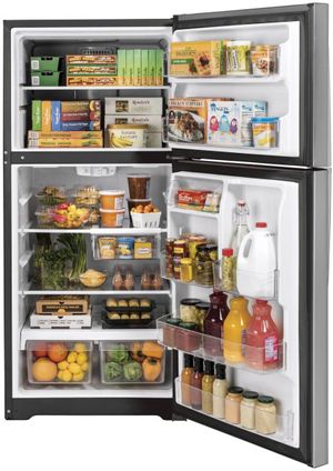 GE 30 in. 19.2 Cu. Ft. Fingerprint Resistant Stainless Steel Top Freezer Refrigerator