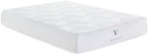 front left view of the Malouf® Wellsville 11" Gel Memory Foam Medium Tight Top Twin Mattress in a Box